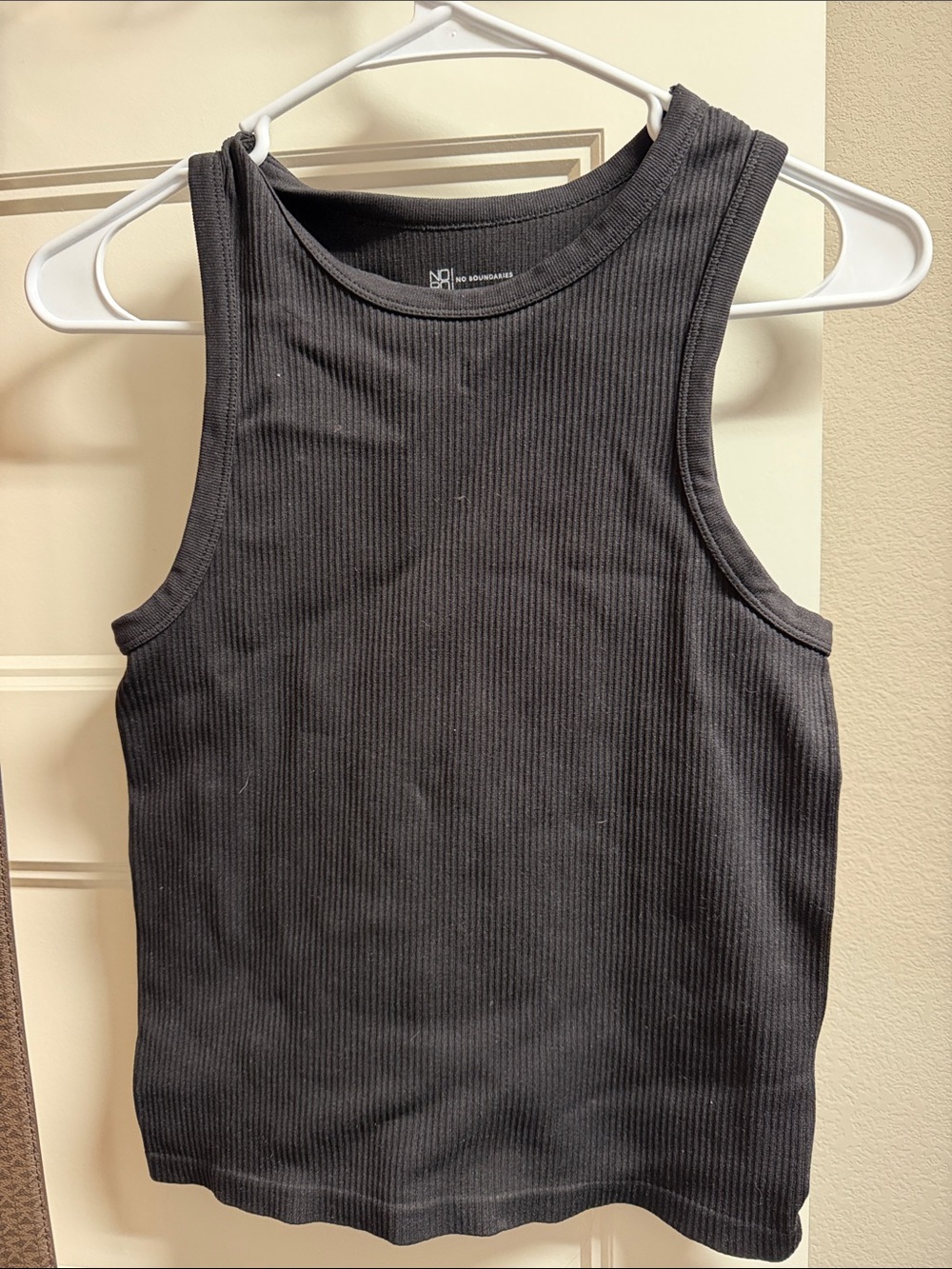 No Boundaries Black Ribbed Tank Top
